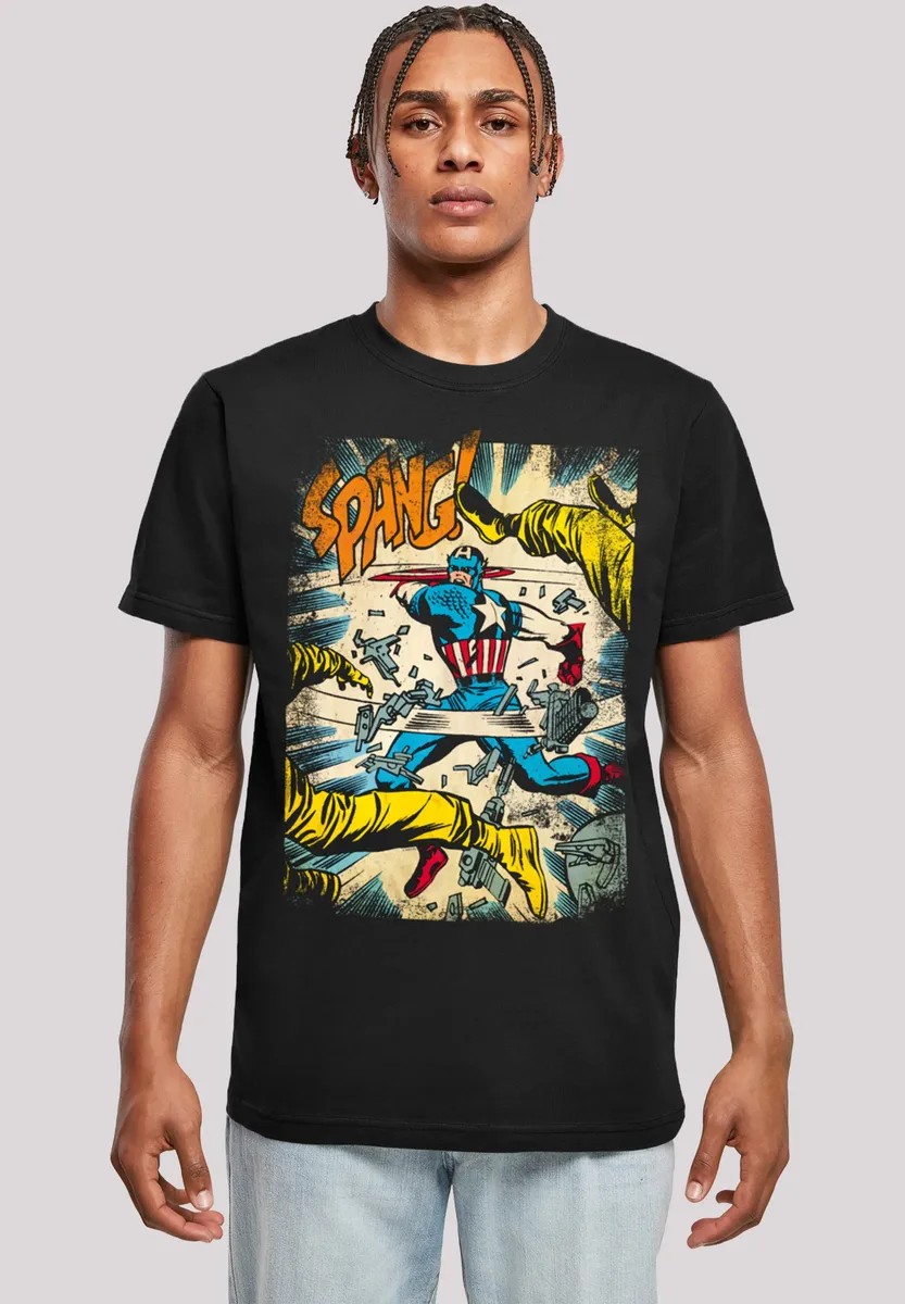 

Футболка F4NT4STIC "Marvel Captain America Spang", принт, черный
