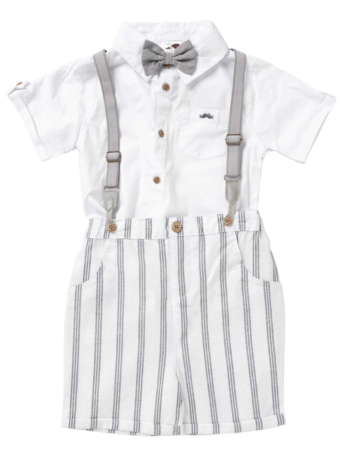 

Little Gent Классический сет в сером и белом цветах