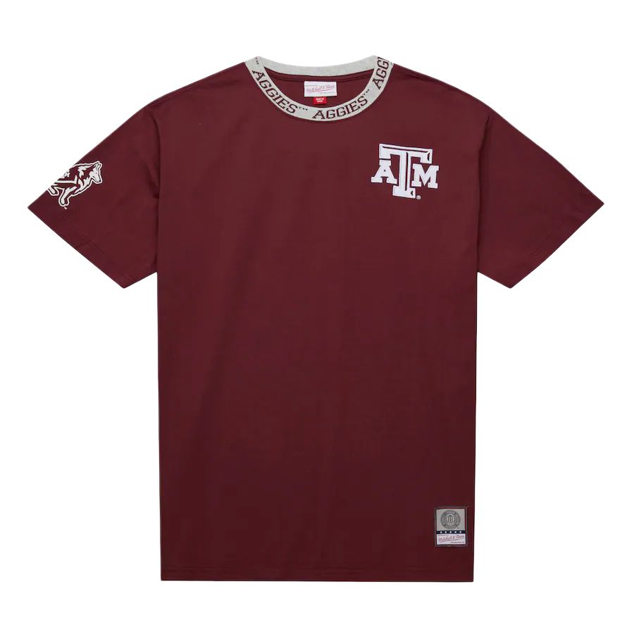 

Mitchell & Ness Texas A&M Aggies Jacquard Ringer T Shirt Men's Chestnut Mitchell Ness, Chestnut