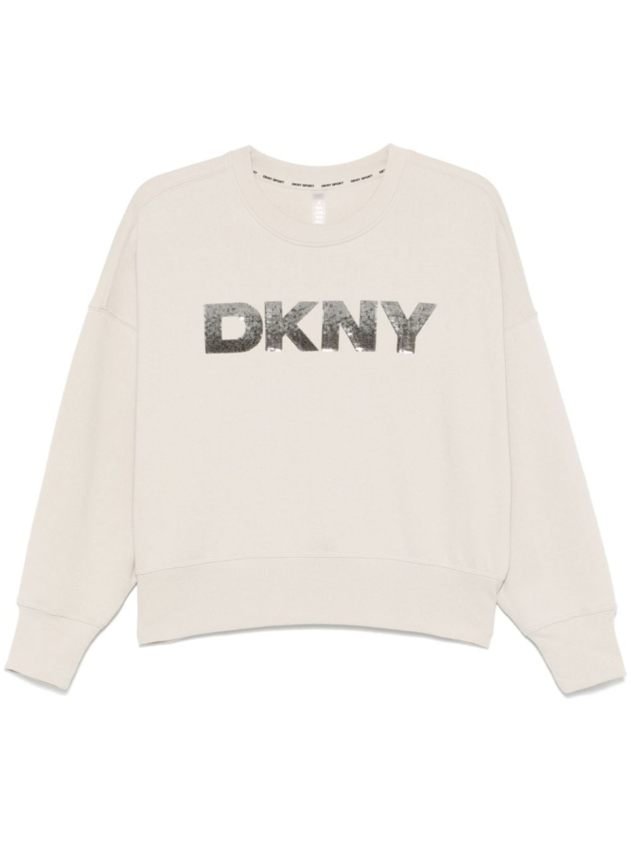 

Толстовка с логотипом, расшитым пайетками DKNY, нейтральный цвет