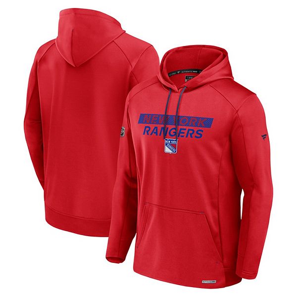 

Мужской красный свитшот с капюшоном new york rangers authentic pro rink fleece Fanatics