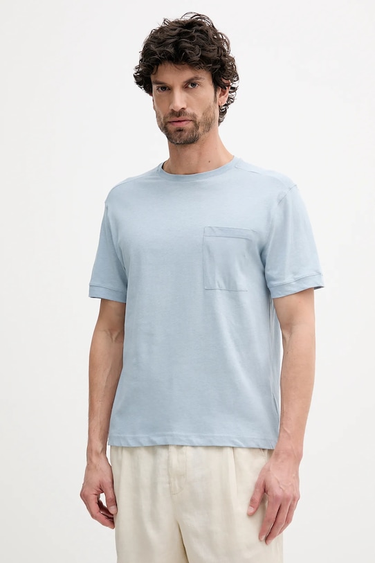 

Футболка с добавлением льна United Colors Of Benetton, синий