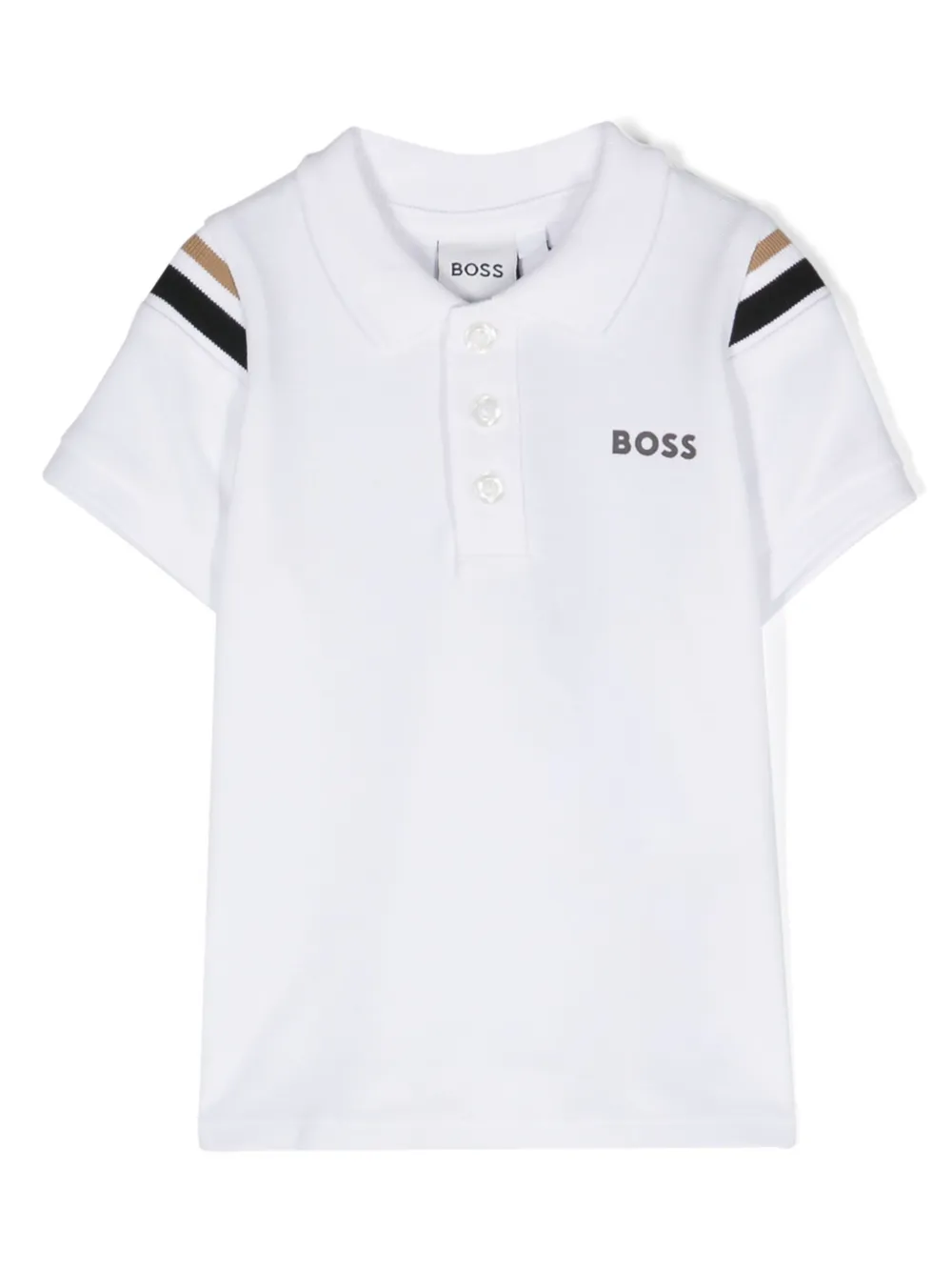 

Рубашка поло с логотипом Boss Kidswear, белый