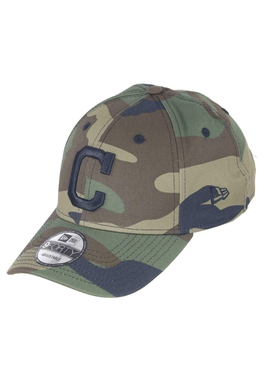 

Бейсболка CLEVELAND INDIANS MLB ESSENTIAL CAMO 9FORTY ADJUSTABLE SNAPBACK New Era, цвет oliv