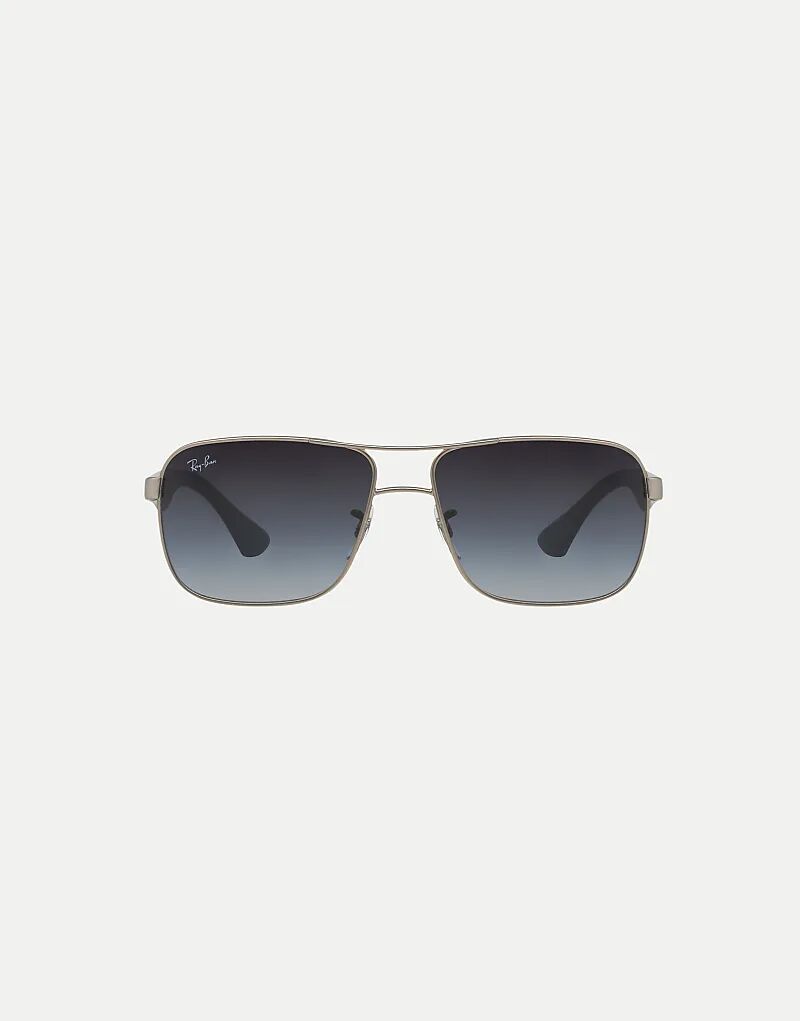 

Солнцезащитные очки Ray-Ban Rb3516 квадратной формы с серыми линзами матово-серебристого цвета