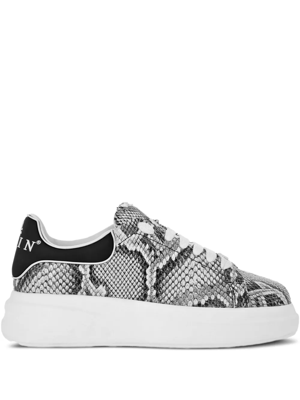 

Кроссовки Roccia со змеиным принтом Philipp Plein, белый
