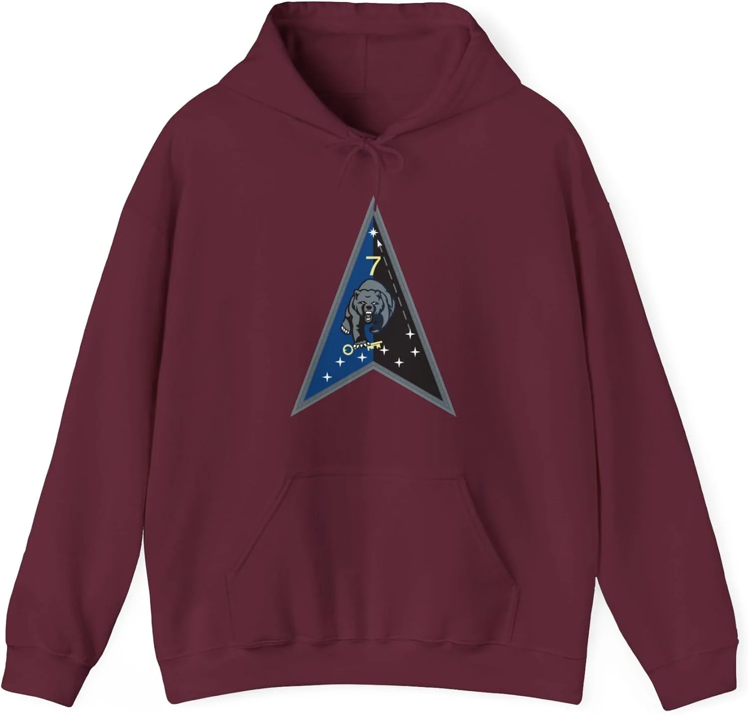 Толстовка Space Delta 7 (Космические силы США) GENERIC, бордовый