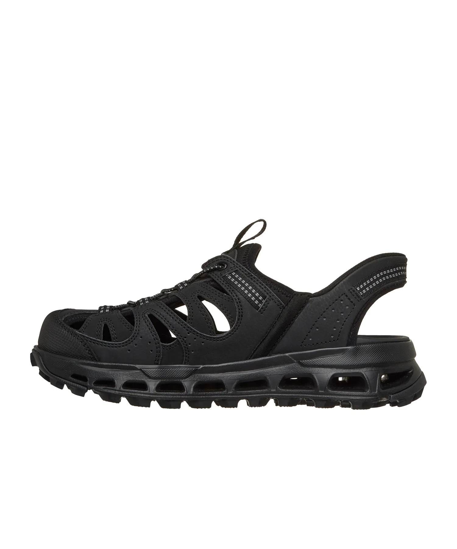 Мужские кроссовки SKECHERS Hands Free Slip-ins Glide-Step Trail чёрные — фото 3