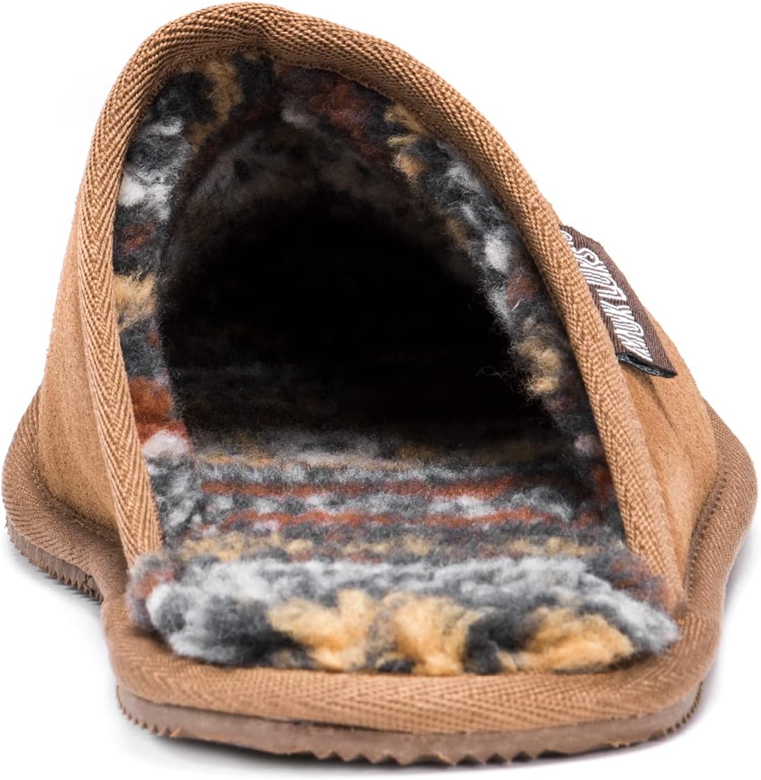 MUK LUKS мужские Muk Luks мужские тапочки Dave с принтом из берберской замши, Tan — фото 2