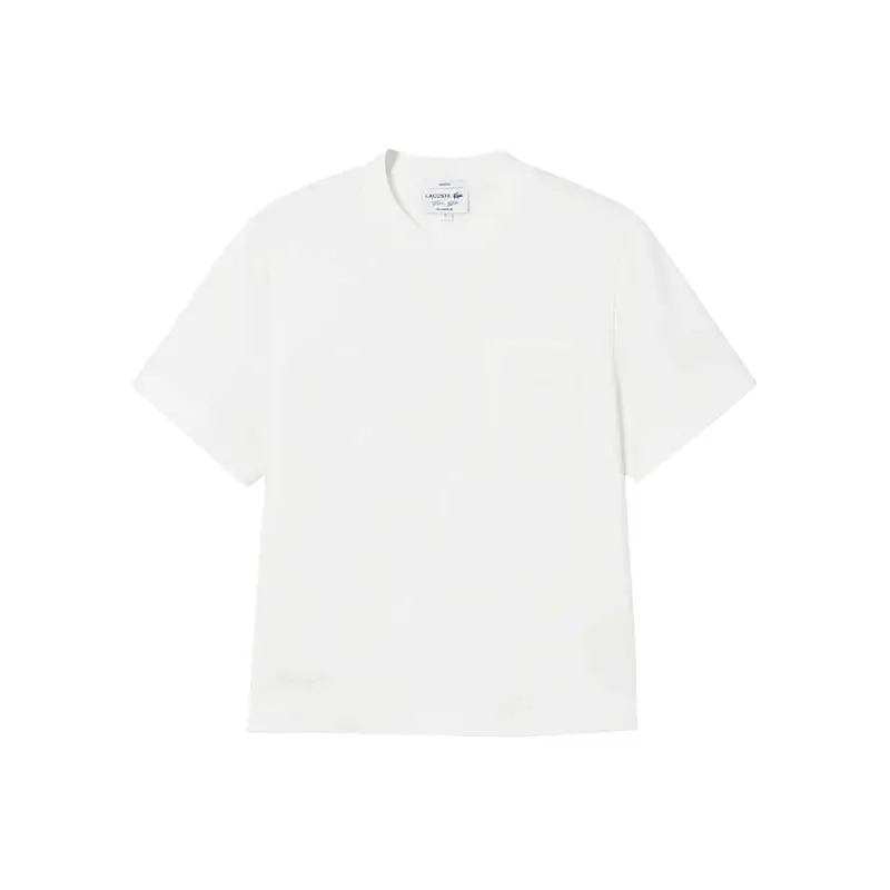 Футболка Unisex LACOSTE Wang Yibo Collaboration, кремовый — фото 3