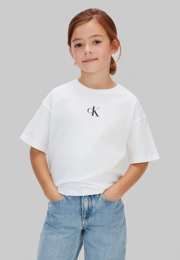 Базовая футболка свободного кроя с логотипом Calvin Klein Jeans, Bright White — фото 2