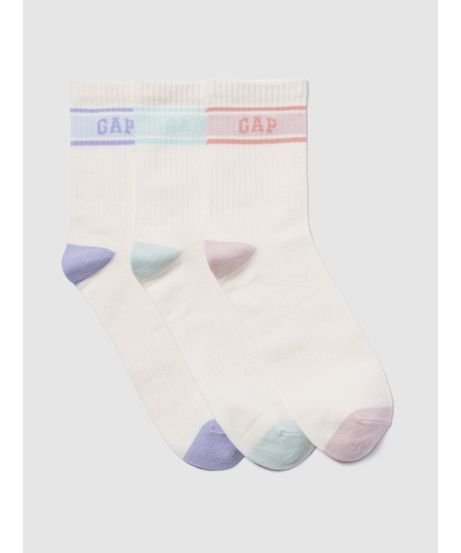 Детские носки с логотипом (K)GAP, комплект из 3 пар, PASTEL_MULTI