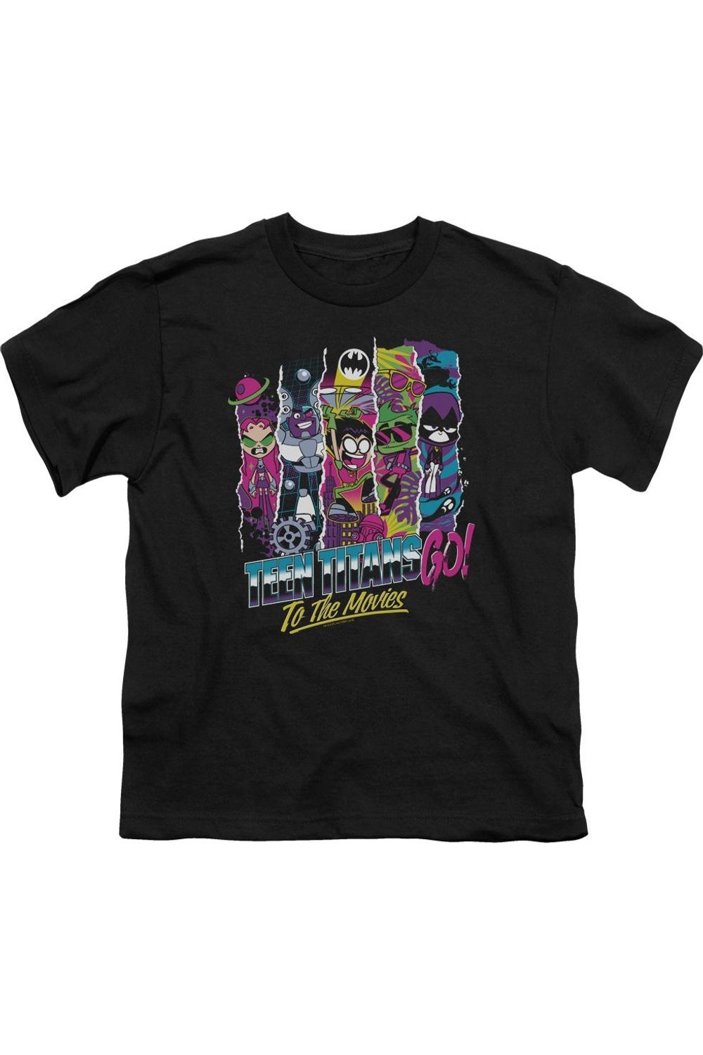 

Футболка с коротким рукавом Teen Titans Go To The Movies для детей Gildan, черный