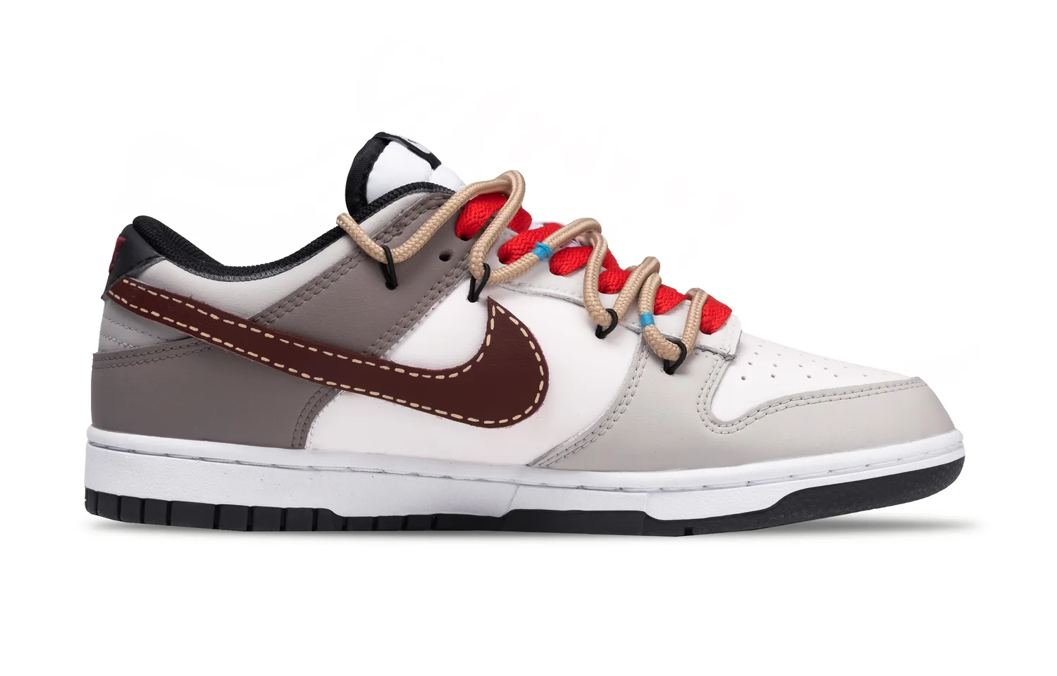 Nike Dunk Vintage Trend Revival кожаные кроссовки с амортизацией, износостойкие низкие скейтерские Unisex White Brown — фото 3