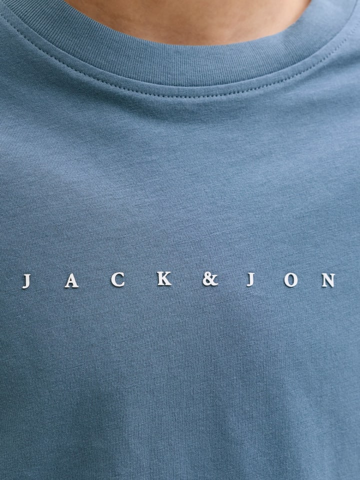 JACK & JONES Junior Футболка JJESTAR в синем мираже — фото 4