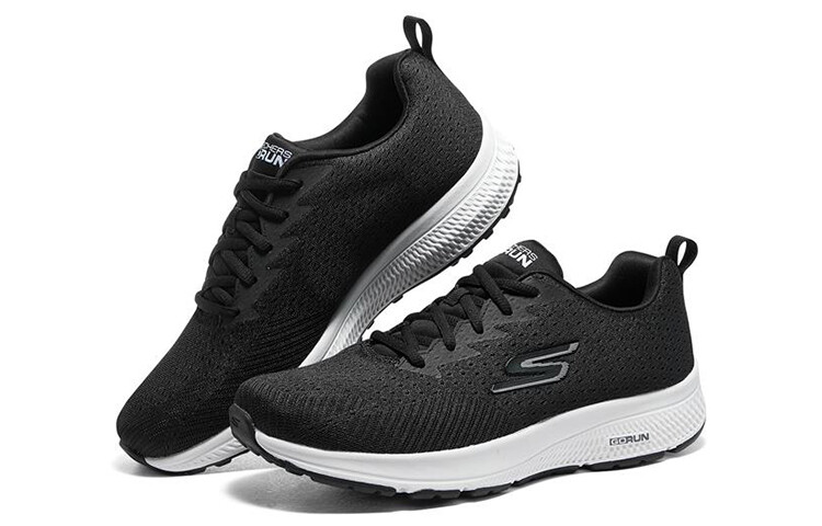 Кроссовки Go Run Consistent для бега мужские с низким верхом черного/белого цвета Skechers — фото 3