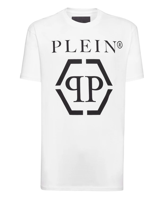 

Футболка с круглым вырезом, шестиугольный вырез Philipp Plein, белый