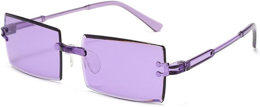 

Ретро солнцезащитные очки для женщин, без оправы, градиентные солнцезащитные очки, модные солнцезащитные очки с оригинальными линзами, женские очки без оправы TKKTLLT, Purple