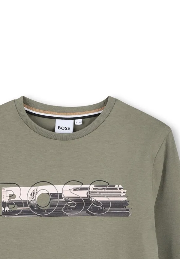 Детская футболка с длинным рукавом Boss Kidswear, Green — фото 3