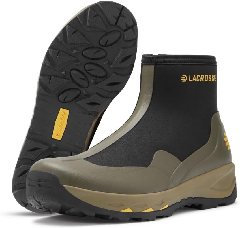 

Водонепроницаемые походные ботинки LaCrosse AlphaTerra 6 для мужчин с молнией - подошва Alphaterra, активная посадка, промежуточная подошва EVA, боковая молния, 10.5 Wide Stone