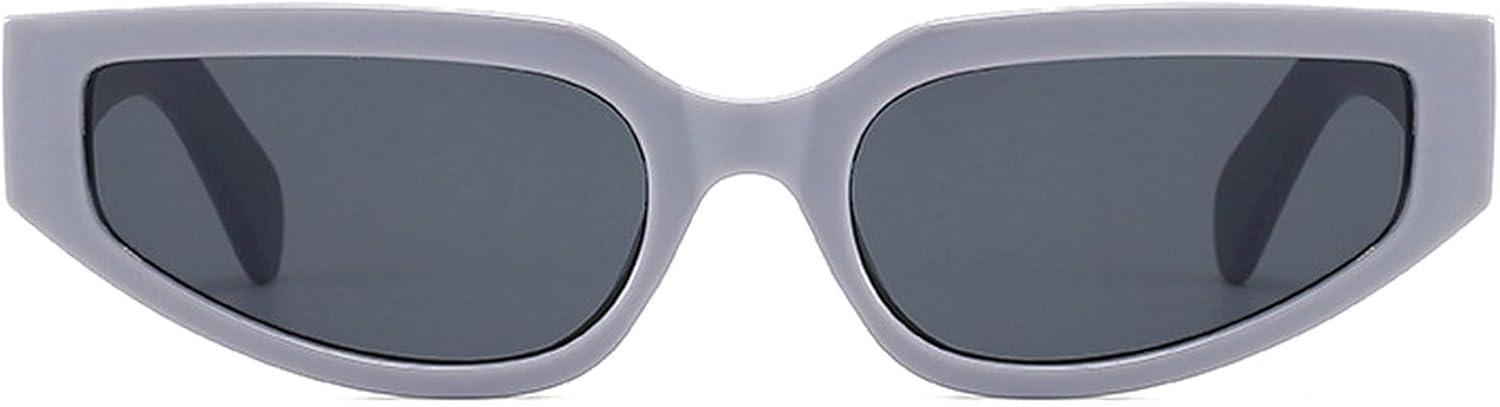 

Женские солнцезащитные очки «кошачий глаз» в винтажном стиле, узкие треугольные солнцезащитные очки, черные и коричневые, мужские очки для активного отдыха, защита от ультрафиолета UV400 mincl, Gray