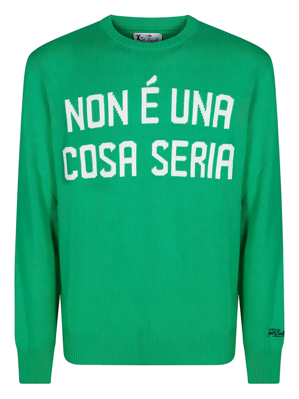 

Свитер с круглым вырезом Mc2 Saint Barth, зеленый