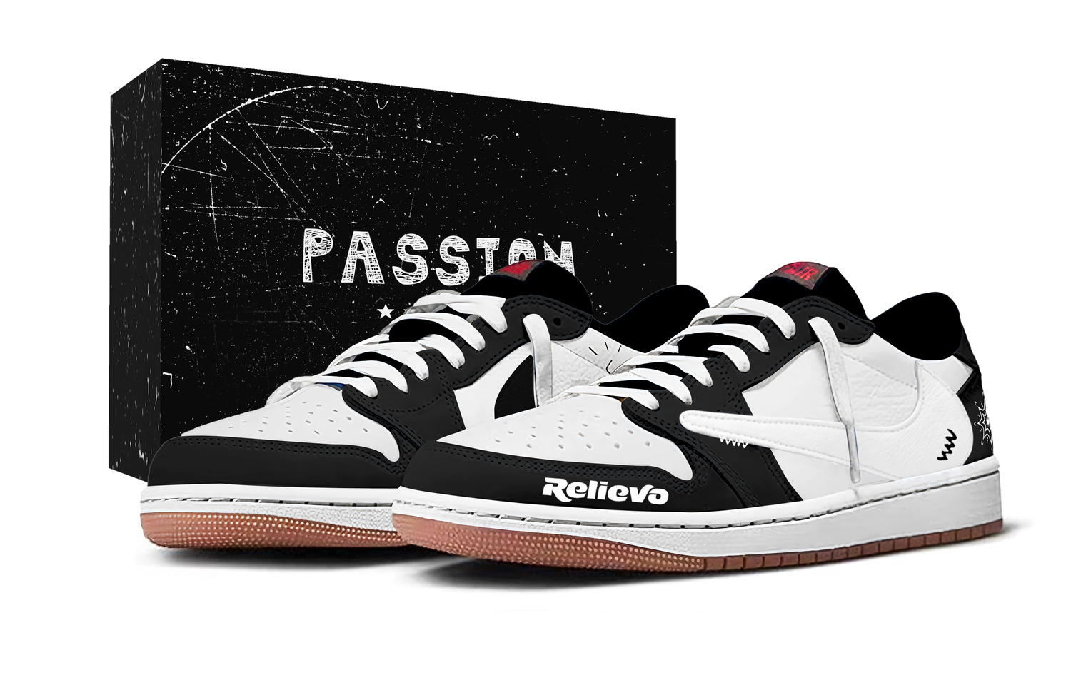 

Кроссовки Travis Scott x Air 1 CHAOYIN, низкие, износостойкие, винтажные баскетбольные кроссовки унисекс Jordan, черный