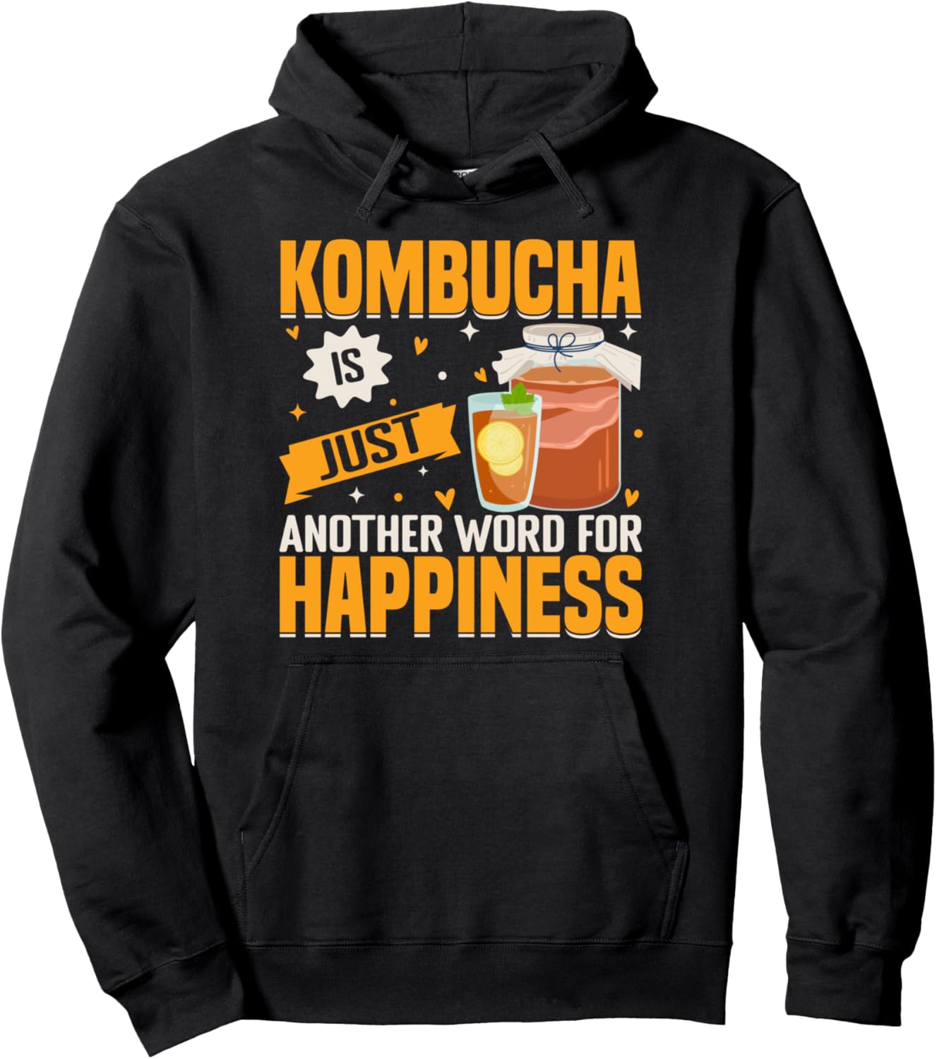 

Худи для любителей комбучи с ароматизатором SCOBY, черный Kombucha Starter Kit & Kombucha Drink Clothing
