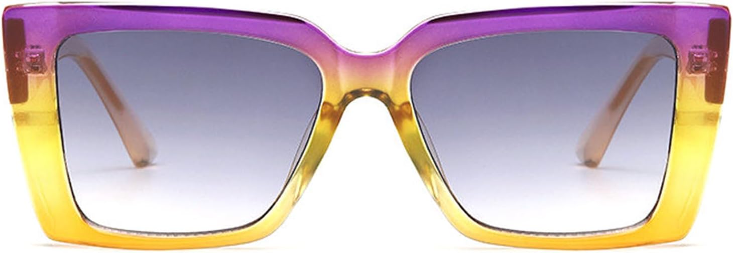 

Willochra Популярные модные солнцезащитные очки большого размера квадратной формы для женщин, ретро-градиентные очки с защитой от УФ-излучения UV400, модные зеленые солнцезащитные очки для мужчин, C3