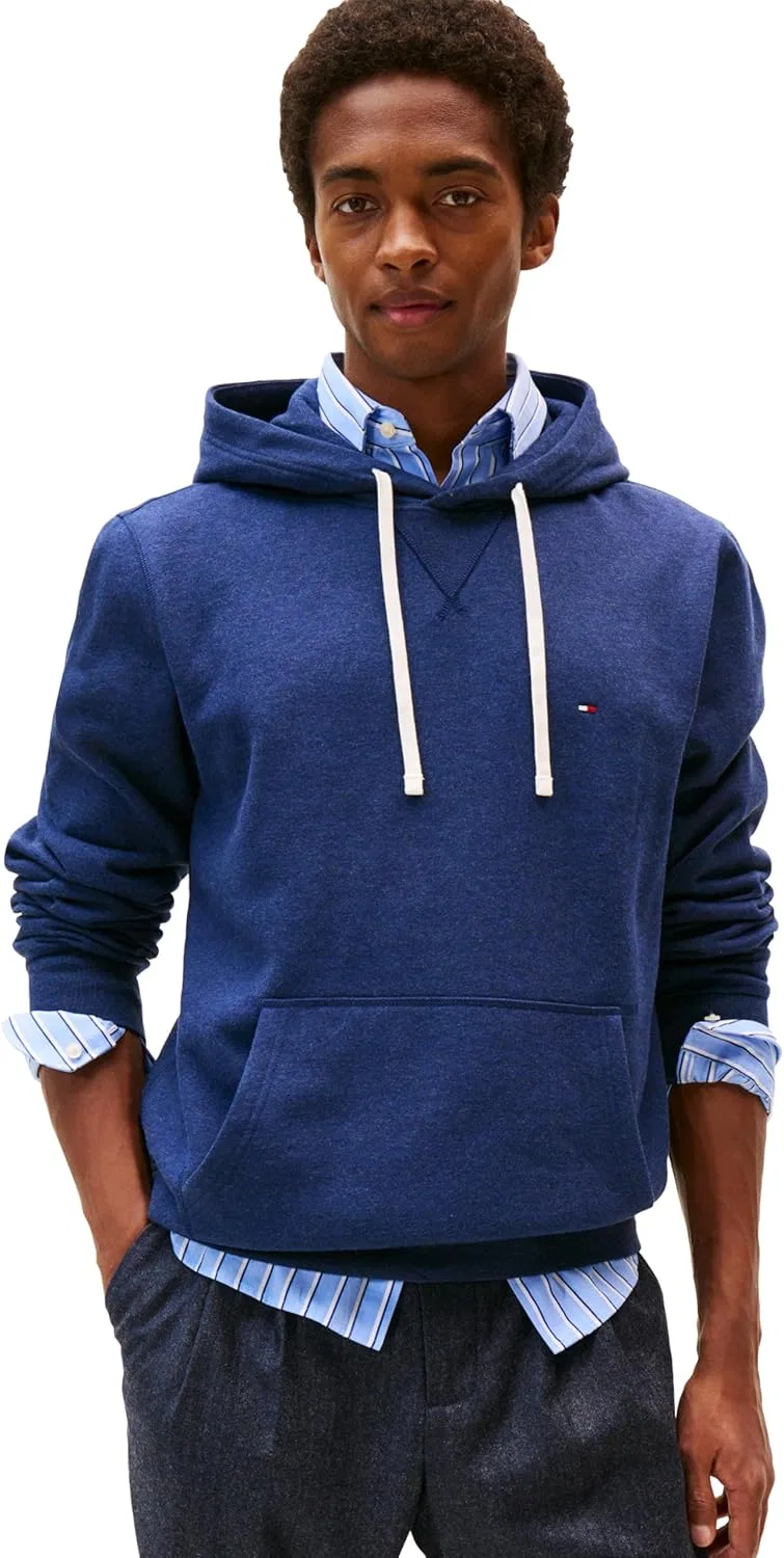 Толстовка с капюшоном Tommy Hilfiger, флис, Heathered Blue