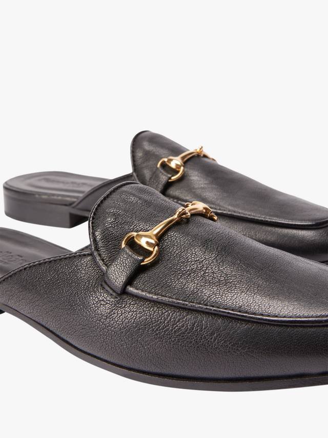 Лоферы-мулы из кожи без задника Russell & Bromley, Black — фото 4