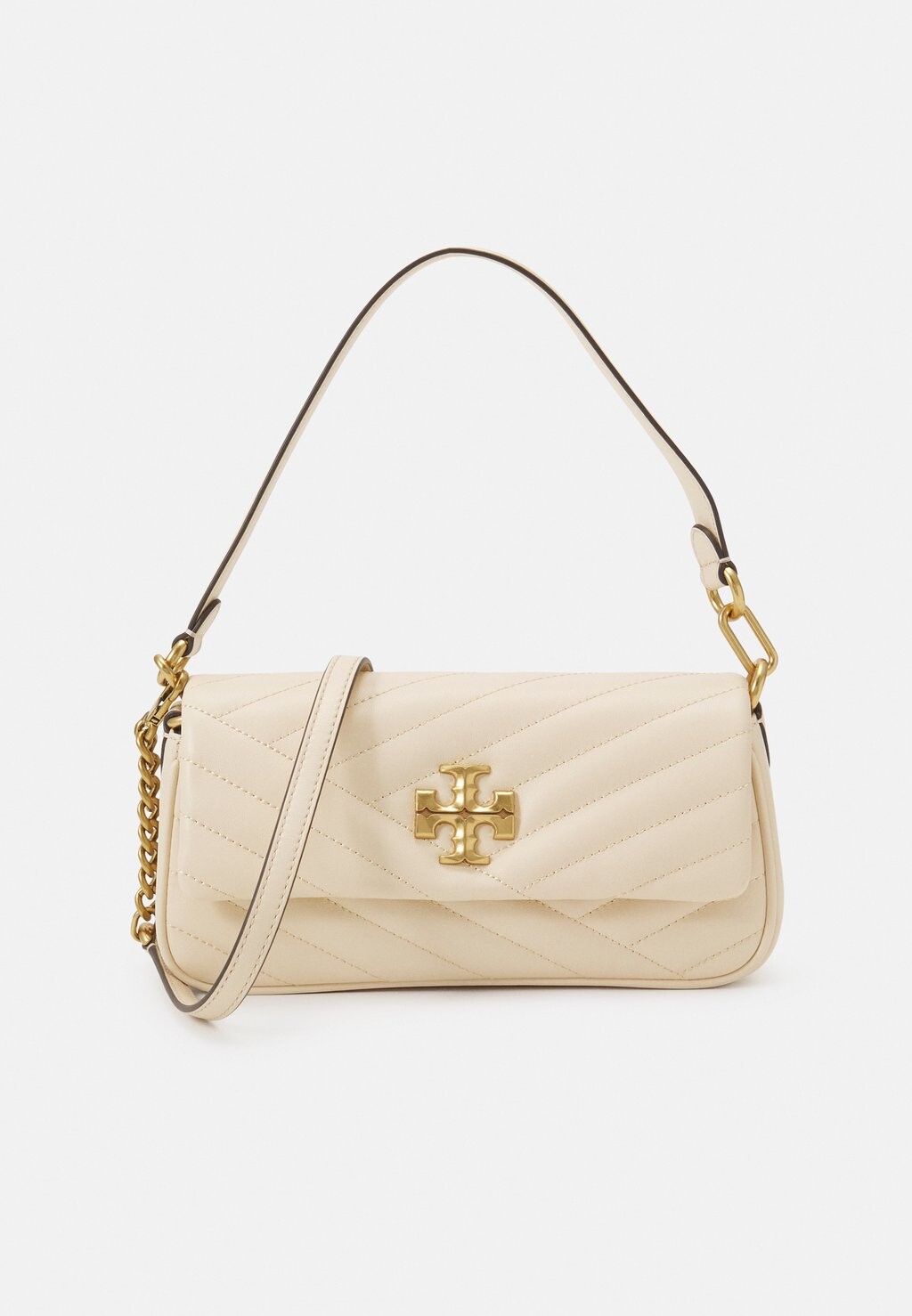 

Сумочка Kira Chevron Small Flap Shoulder Tory Burch, цвет new cream