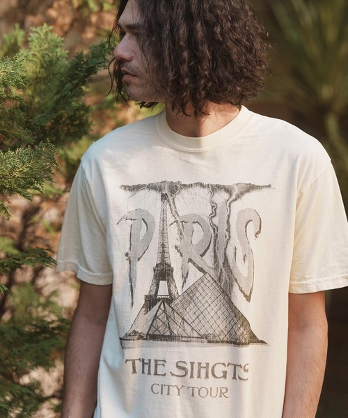 

Футболка винтажная сувенирная с принтом "Париж" CAMBIO, кремовый