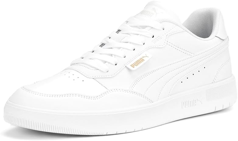 Мужские кроссовки PUMA Court Ultra Lite на шнуровке для повседневной носки - белые — фото 2
