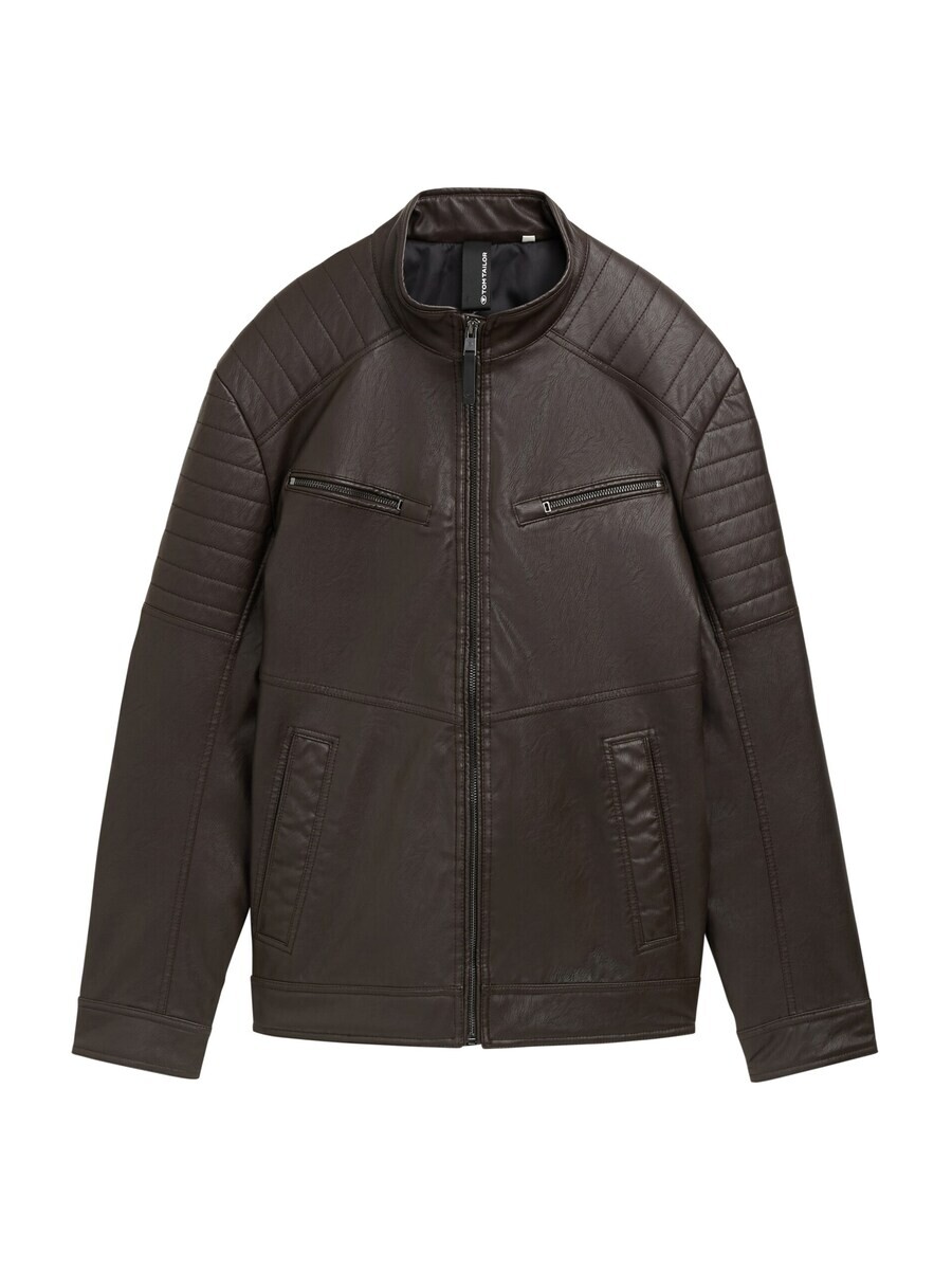 

Кожаная куртка TOM TAILOR Between-Season Jacket, коричневый