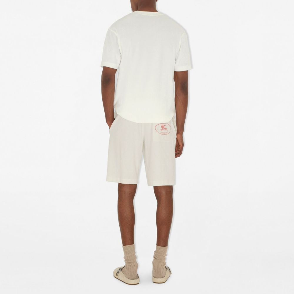 Шорты Burberry Casual SS25 мужские, стиль главной улицы, лето, белый — фото 4