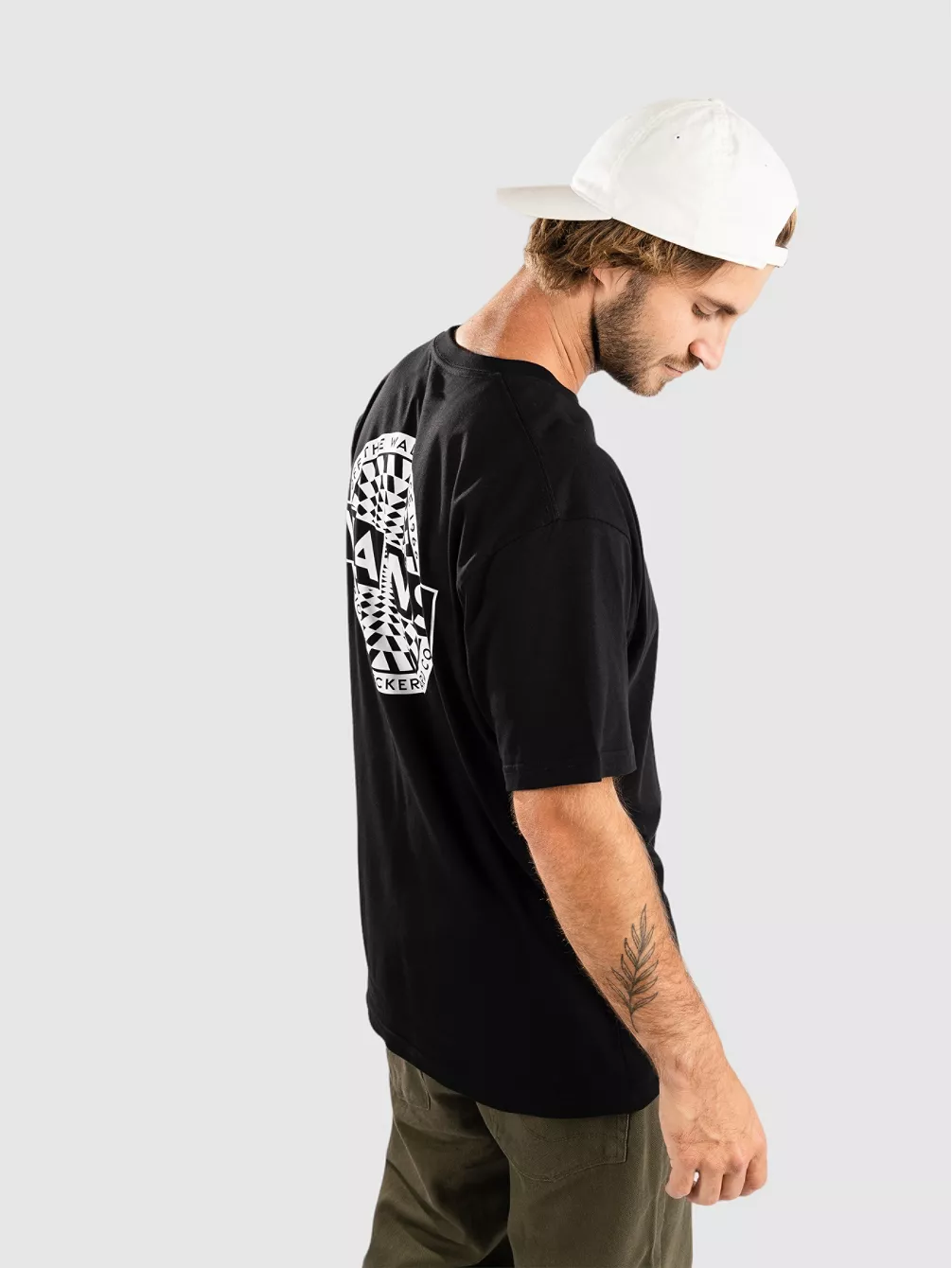 

Футболка из деформированного клетчатого бревна Vans, черный