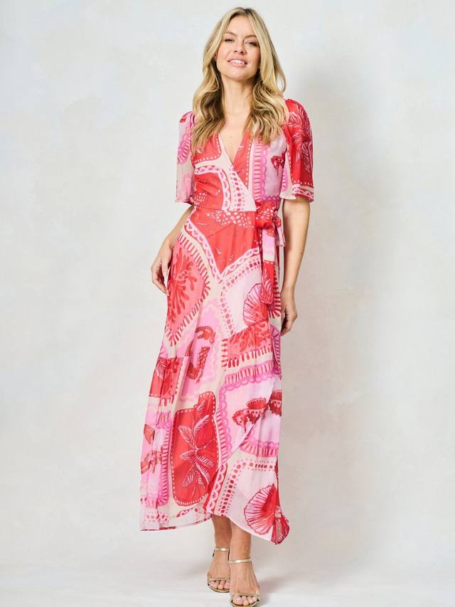 

Платье-макси Leonora с запахом Hope & Ivy, Pink/Multi