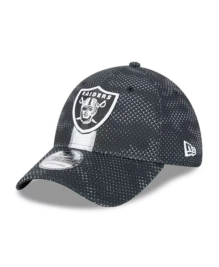 

Мужская черная кепка Las Vegas Raiders 2024 Sideline 39THIRTY Flex New Era, черный