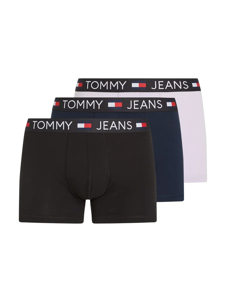 

Tommy Hilfiger Underwear Trunk "3P TRUNK" (в упаковке 3 шт.), с надписью логотипа по всему периметру, синий