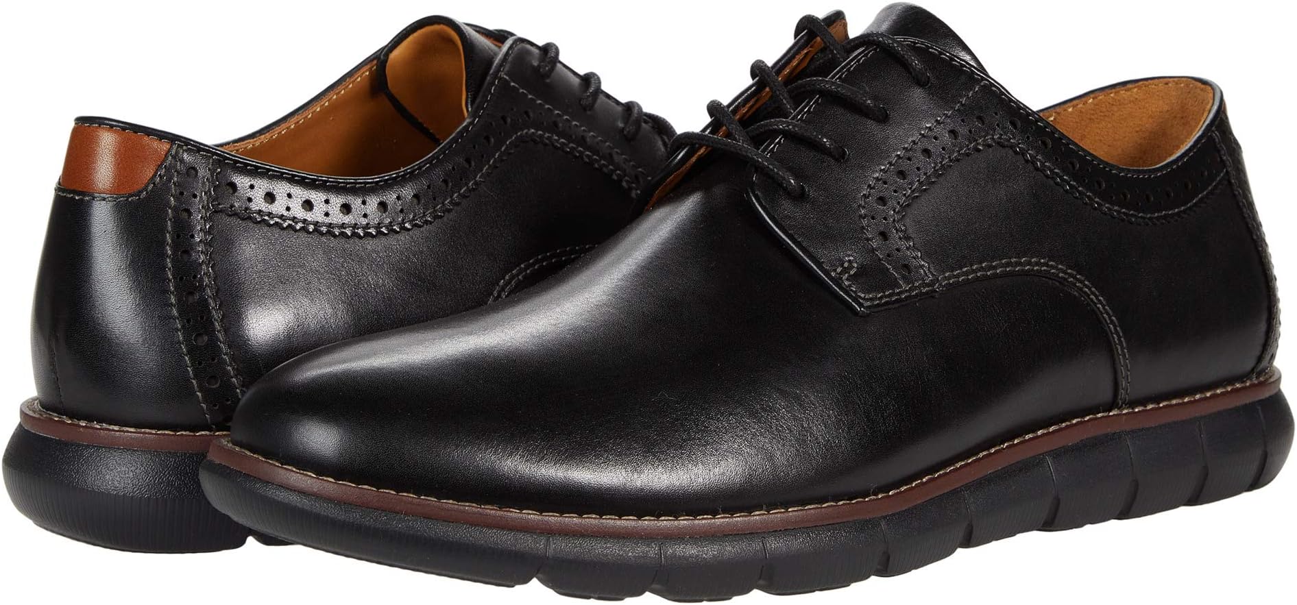 

Оксфорды Holden Plain Toe Oxford Johnston & Murphy, цвет Black Full Grain Leather