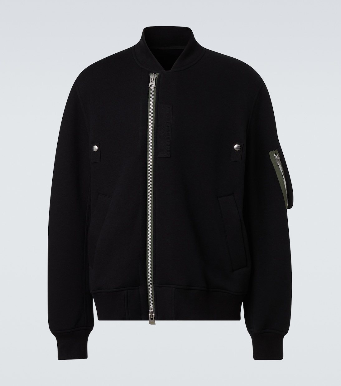 

Куртка-бомбер из смесовой хлопковой ткани Sacai, черный