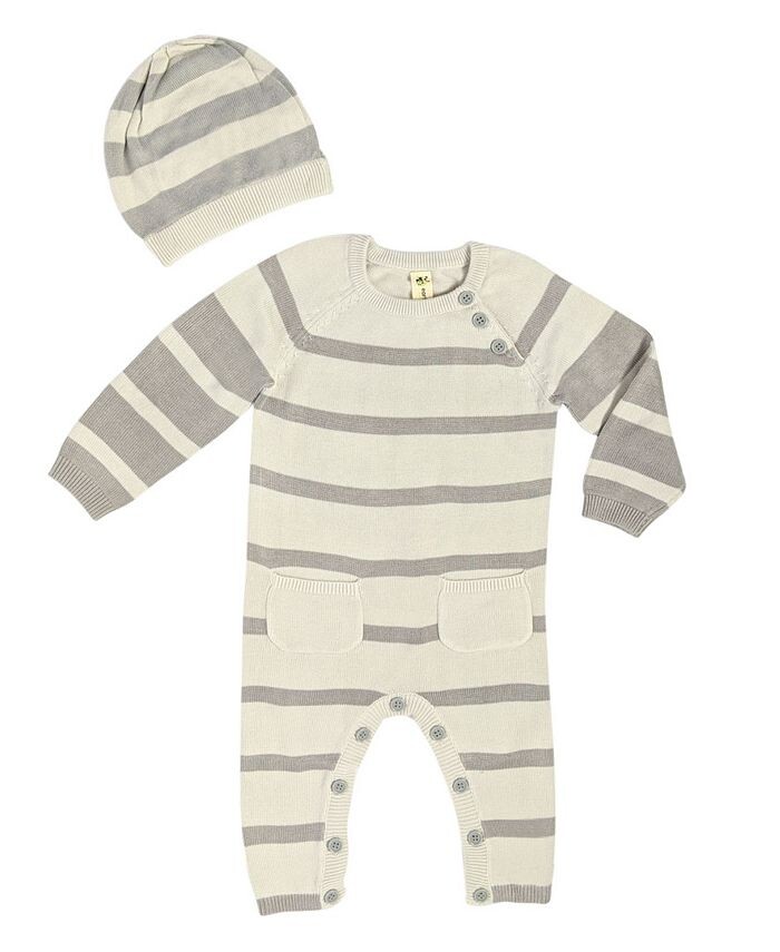 

Бамбуковый вязаный комбинезон для мальчиков и девочек Earth Baby Outfitters, серый