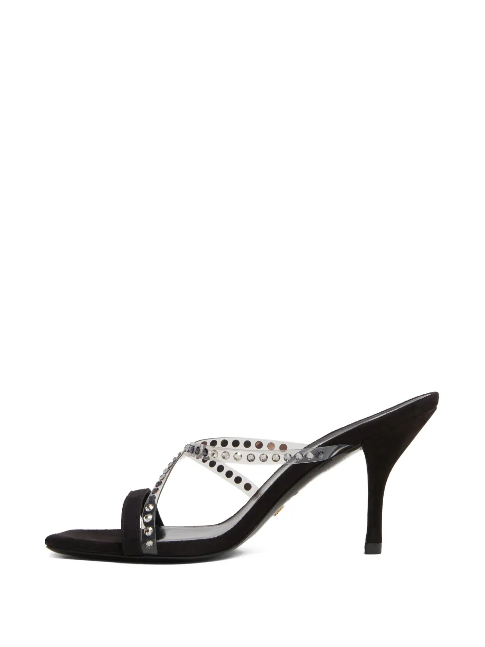 Сланцы Strapeze с кристаллами на каблуке 85 мм Stuart Weitzman, белый — фото 4