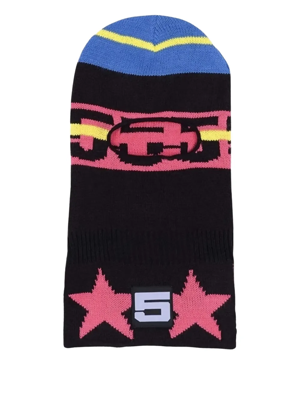 

Вязаная балаклава с узором в виде звезд SP5DER, черный