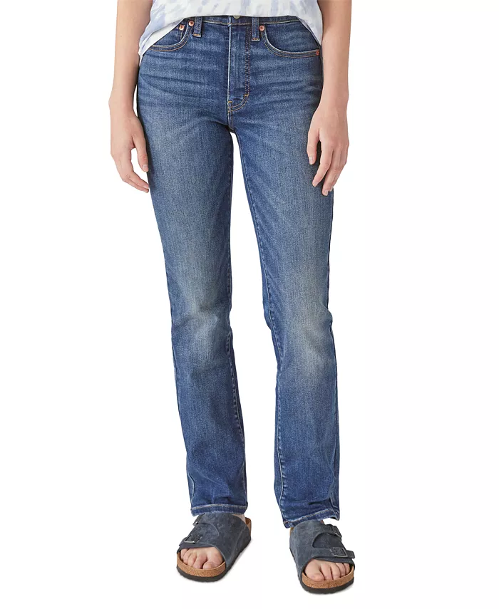 

Женские джинсы Zoe с высокой посадкой и прямыми штанинами Lucky Brand, синий