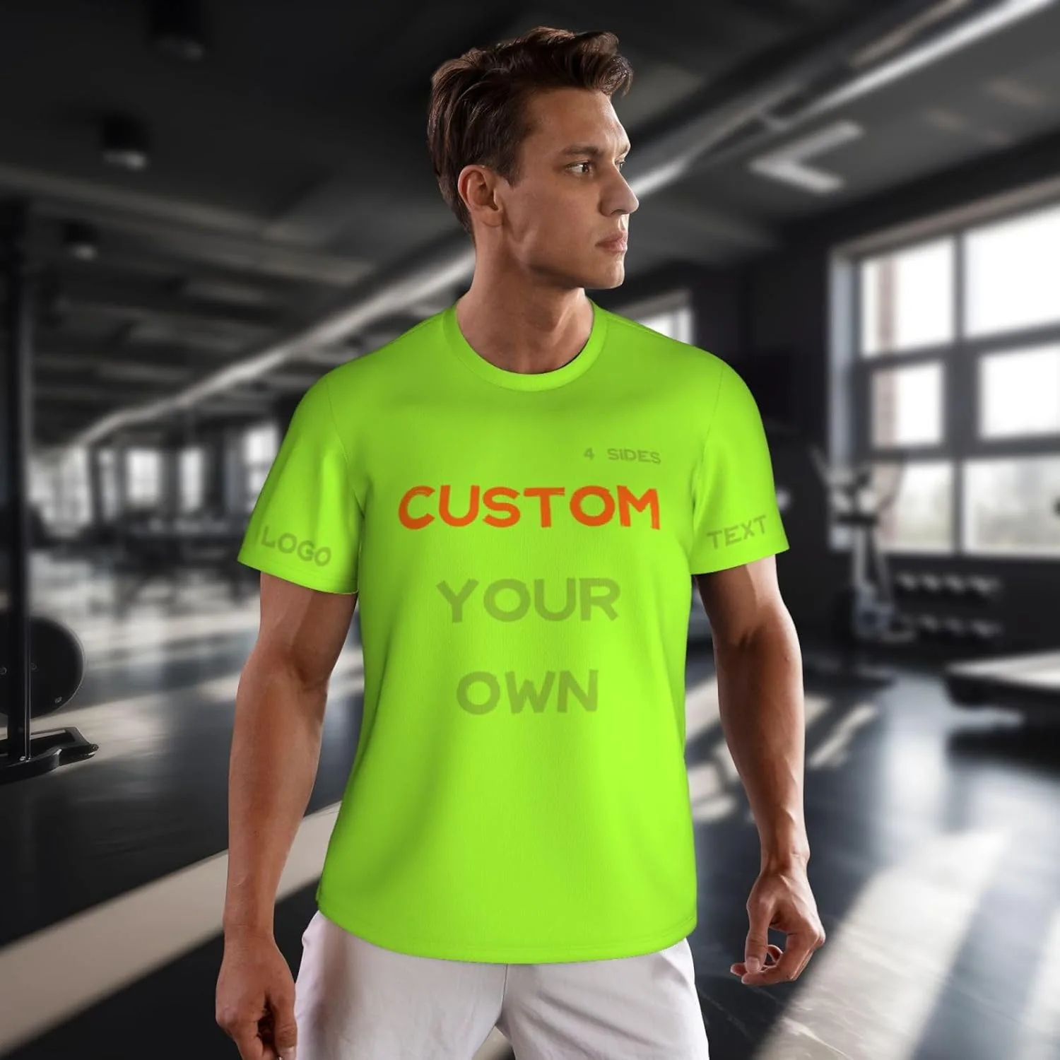 Футболка Custom с принтом на 4 сторонах для мужчин — фото 4