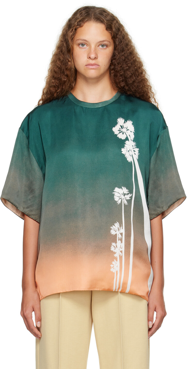 

Футболка с зеленым принтом Jil Sander, Sunrise