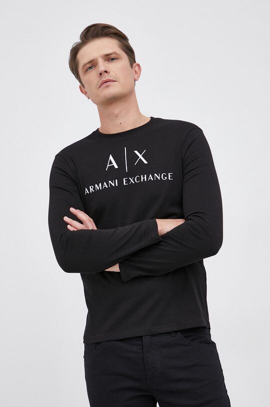 

Лонгслив Armani Exchange, черный