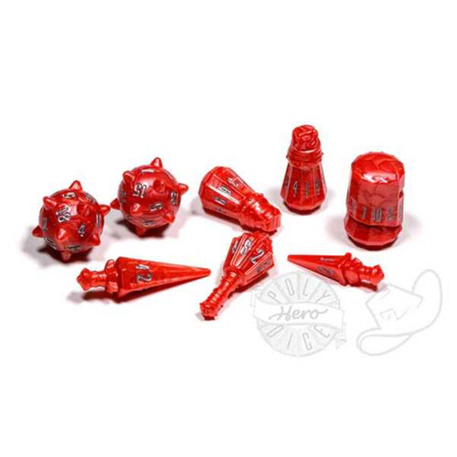 

Игровые кубики Polyhero Dice: Warrior 8 Dice Set Crimson Carnage